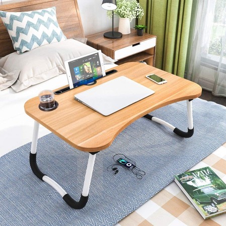 Foldable Laptop Table {wood color}