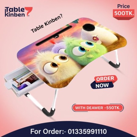 Foldable Laptop Table with Dawar { Angri birds }