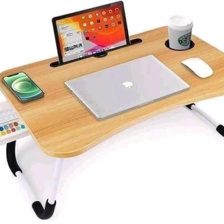 Foldable Laptop Table {wood color + Dawar }