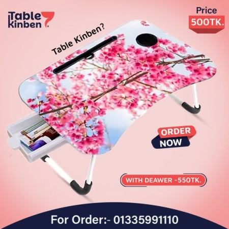 Foldable Laptop Table with Dawar {pink choto full   }